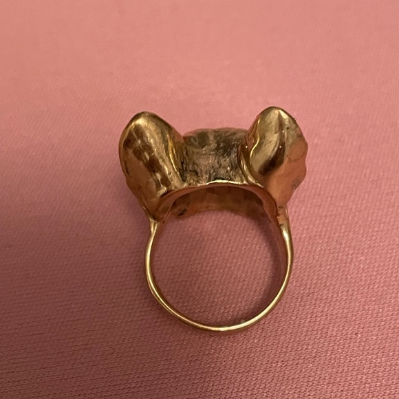 **Frenchie Lovers!** Gold brass French Bulldog ring - Picture 8 of 12